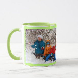 Green Personalize Foto Template Geschenk Kaffee Ta Tasse
