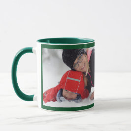 Green Personalize Foto Template Geschenk Kaffee Ta Tasse