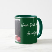 Green Personalize Foto Template Geschenk Kaffee Ta Tasse (VorderseiteRechts)