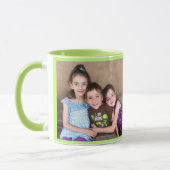 Green Personalize FOTO TEMPLATE Geschenk Kaffee Ta Tasse (Links)