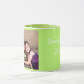 Green Personalize FOTO TEMPLATE Geschenk Kaffee Ta Tasse (Zentrum)