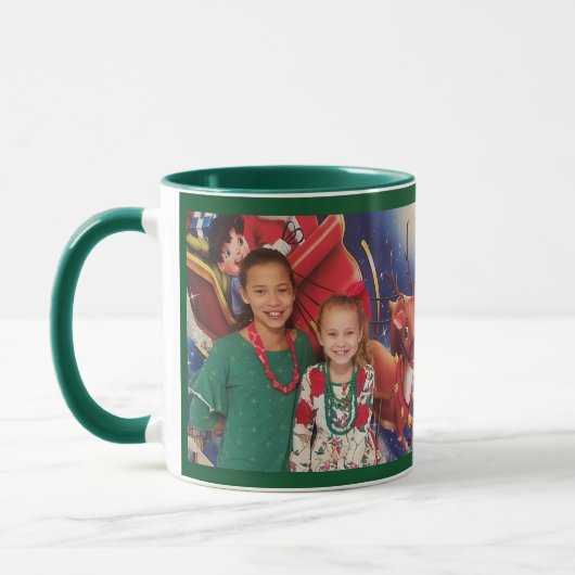 Green Personalize Foto Template Geschenk Kaffee Ta Tasse (Links)