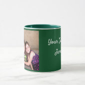 Green Personalize FOTO TEMPLATE Geschenk Kaffee Tasse (Zentrum)