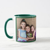 Green Personalize FOTO TEMPLATE Geschenk Kaffee Tasse (Links)