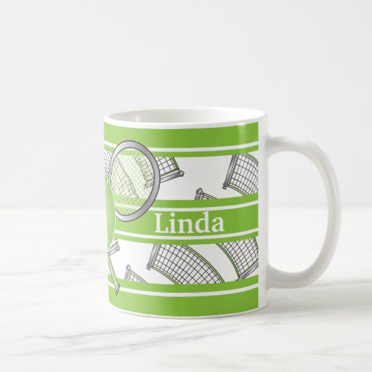 Green Personalize Tennis Kaffeetasse (Rechts)
