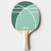 Green Personalized Ping Pong Paddle with Name Tischtennis Schläger (Rückseite)