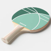 Green Personalized Ping Pong Paddle with Name Tischtennis Schläger (Vorderseite)