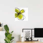 Green Petals Art Print Poster (Heimbüro)