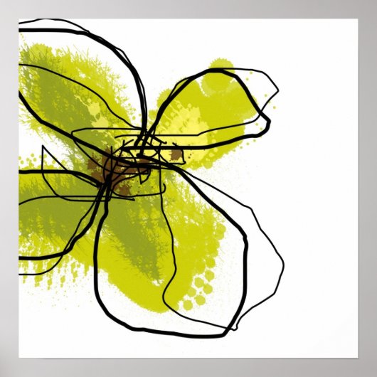 Green Petals Art Print Poster (Vorne)