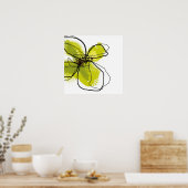 Green Petals Art Print Poster (Küche)