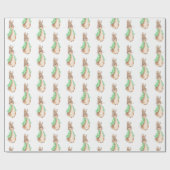 Green Peter Rabbit Baby Dusche Geschenkpapier (Flach)