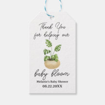 Green Pflanze Baby Dusche Danke "Hilfe mir Bloom"