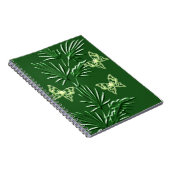 Green Pflanze & Butterfly Notebook Notizblock (Rechte Seite)