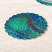 Green Phoenix Feathers Untersetzer (angewinkelt)