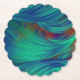 Green Phoenix Feathers Untersetzer