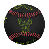 Green Phoenix steigt auf schwarz Baseball (Rückseite)