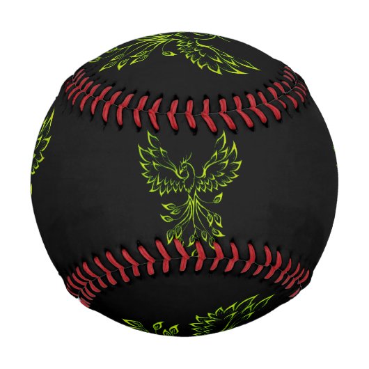 Green Phoenix steigt auf schwarz Baseball (Vorderseite)