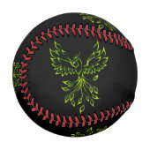 Green Phoenix steigt auf schwarz Baseball (Vorderseite Links)