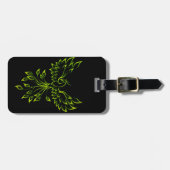 Green Phoenix steigt auf schwarz Gepäckanhänger (Vorderseite horizontal)