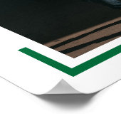 Green Photo Modern Graduation Poster (Ecke)