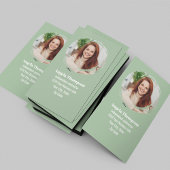 Green Photo QR Code Connect with Me Business Visitenkarte