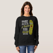 Green Pickle Dillin Joke Pun Vegetarian Cucumber Sweatshirt (Vorne ganz)