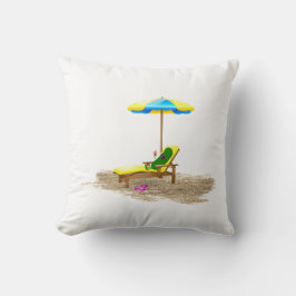 Green Pickle on Beach Chair Kissen