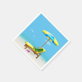 Green Pickle on Beach Chair Serviette (Ecke)