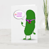 Green Pickle Valentine Karte (Vorderseite)