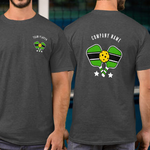 Green Pickleball-Design Anpassbarer Name T-Shirt