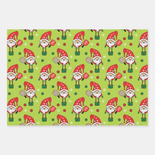 Green Pickleball 🎅 frohe Weihnachten 🎁 Geschenkpapier Set (Vorderseite 2)