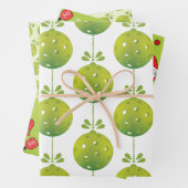 Green Pickleball 🎅 frohe Weihnachten 🎁 Geschenkpapier Set (Beispiel)