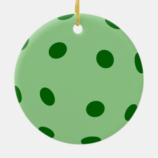 Green Pickleball Keramik Ornament (Hinten)