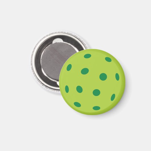 Green Pickleball Magnet (Vorderseite/Rückseite)