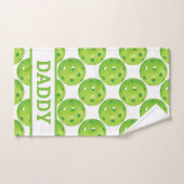 Green Pickleball mit benutzerdefiniertem Text Handtuch (Handtuch)