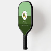 Green Pickleball Paddle mit 3 Tönen und Name (Links)