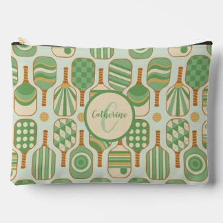 Green Pickleball Paddle mit Monogramm Zubehörtasche
