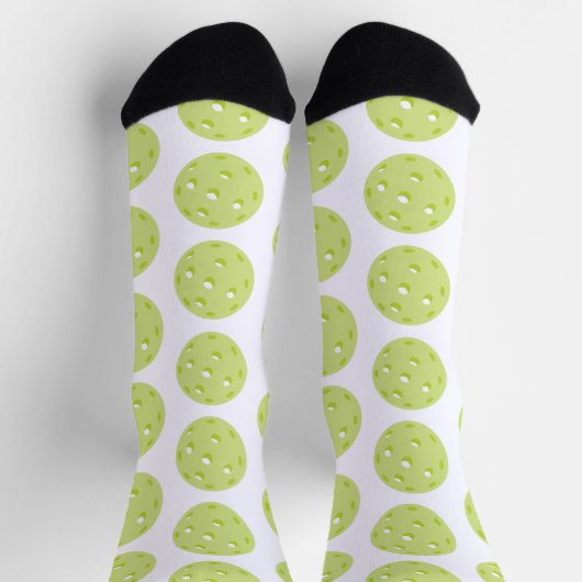 Green Pickleball Pattern Socks Socken (Oben)