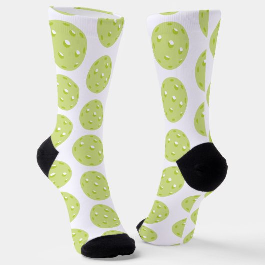 Green Pickleball Pattern Socks Socken (Gewinkelt)