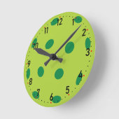 Green Pickleball Runde Wanduhr (Winkel)