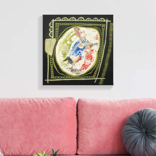 Green Piece 2 Leinwand Wrapper Print (Insitu (Wohnzimmer))