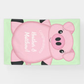 Green Pig Baby Dusche Banner (Horizontal)