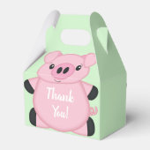 Green Pig Baby Dusche Geschenkschachtel (Rückseite)