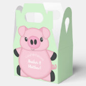Green Pig Baby Dusche Geschenkschachtel (Geöffnet)