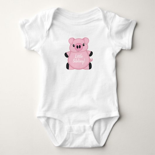 Green Pig Baby Shower Baby Strampler (Vorderseite)