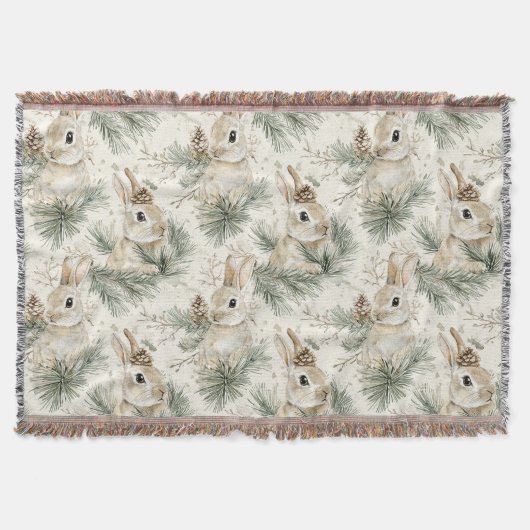 Green Pine Cones Bunny Rabbits   Decke (Vorderseite)