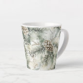 Green Pine Cones Christmas Milchtasse (Rechte Ecke)