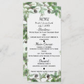 Green & Pine Cones Country Winter Card Menükarte (Vorne/Hinten)