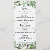 Green & Pine Cones Country Winter Card Menükarte (Vorderseite)