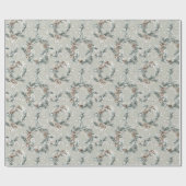 Green Pine Cones Wreaths Christmas Geschenkpapier (Flach)